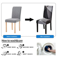 Printing Elactic Chair Cover Spandex Stretch Chair Seat Cover Anti-dirty Chair Slipcovers for Dinner Room Office Wedding Party