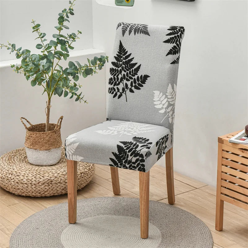 Printing Elactic Chair Cover Spandex Stretch Chair Seat Cover Anti-dirty Chair Slipcovers for Dinner Room Office Wedding Party