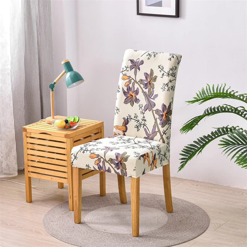 Printing Elactic Chair Cover Spandex Stretch Chair Seat Cover Anti-dirty Chair Slipcovers for Dinner Room Office Wedding Party