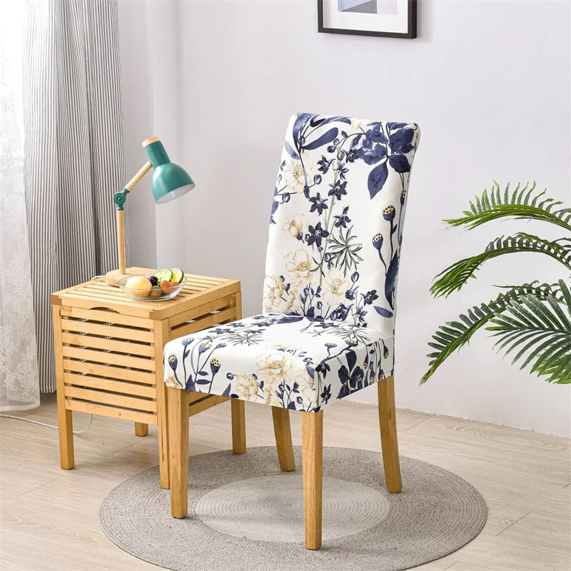 Printing Elactic Chair Cover Spandex Stretch Chair Seat Cover Anti-dirty Chair Slipcovers for Dinner Room Office Wedding Party