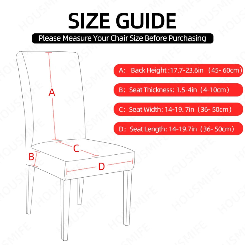 Printing Elactic Chair Cover Spandex Stretch Chair Seat Cover Anti-dirty Chair Slipcovers for Dinner Room Office Wedding Party