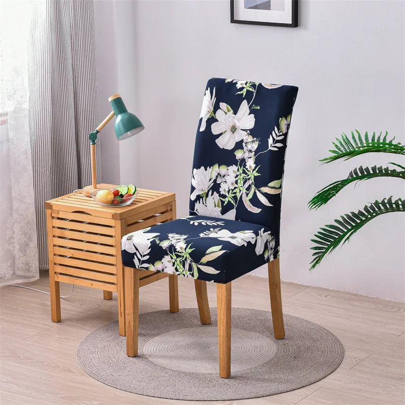 Printing Elactic Chair Cover Spandex Stretch Chair Seat Cover Anti-dirty Chair Slipcovers for Dinner Room Office Wedding Party