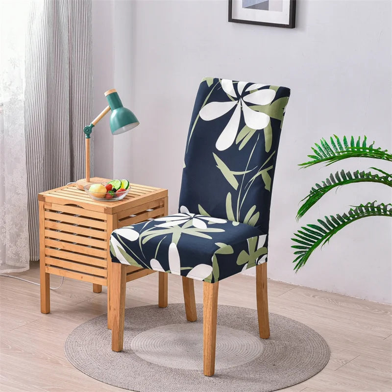 Printing Elactic Chair Cover Spandex Stretch Chair Seat Cover Anti-dirty Chair Slipcovers for Dinner Room Office Wedding Party