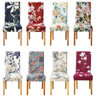 Printing Elactic Chair Cover Spandex Stretch Chair Seat Cover Anti-dirty Chair Slipcovers for Dinner Room Office Wedding Party